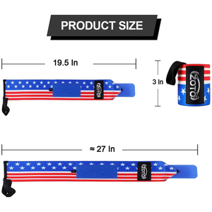 Bandes de maintien élastiques imprimées pour la musculation, avec boucle pour le pouce, robustes, pour le soutien des poignets en salle de sport, fabricant OEM - Product Image 4