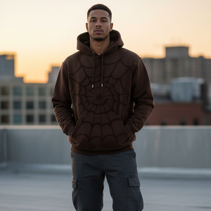 Sudadera con capucha al por mayor con gráfico de diamantes de imitación, chándal de forro polar con diseño de telaraña para hombre, sudaderas unisex de estilo urbano, proveedor - Product Image 5