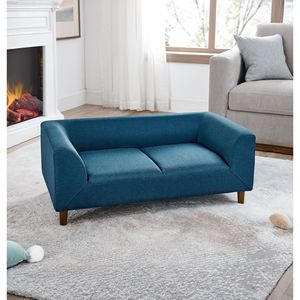 Divano Moderno Rettangolare per Animali Domestici con Schienale e Braccioli, Cuscino Morbido, Accessorio Comodo per Cani di Piccola e Media Taglia, Disponibile anche XL e XXXL - Product Image 1