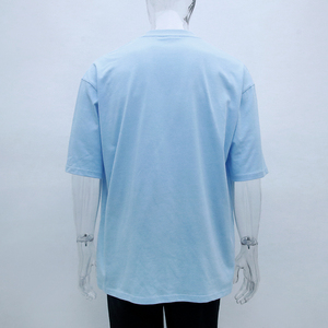 T-shirts pour hommes pas chers 100% coton Impression de logo personnalisé Respirant Anti-plis Léger Coupe ample Sérigraphié - Product Image 4