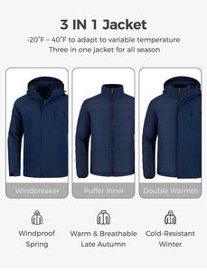Chaqueta de Esquí Acolchada Unisex al por Mayor, Chaqueta Impermeable para Nieve, Ropa Deportiva para Exteriores - Product Image 3