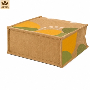 Custom Printed Laminated Natural Jute Grocery Tote Bag 36x40x15cm Reusable Wholesale OEM ODM Private Label Manufacturer Exporter - Product Image 4