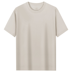 Bangladesh China Factory Price 200g Heavyweight Unisex Loose Fit Solid Color Crew Neck Custom Logo Printable Short Sleeve TShirt - Product Image 4