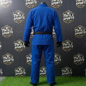 ชุดยูโดสีน้ำเงิน คิโมโน BJJ Gi สำหรับผู้ใหญ่ ผ้าฝ้าย 100% 260 กรัม ทนทาน ไร้ตะเข็บ ทรงปกติ ใส่ได้ทั้งชายและหญิง ชุดศิลปะการต่อสู้ - Product Image 5