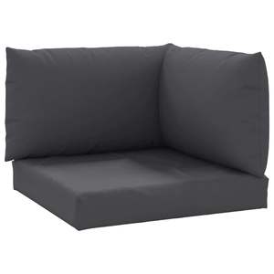 Anthracite Oxford Fabric Outdoor Pillows & <b>Cushions</b> 3-Piece <b>Pallet</b> <b>Cushions</b> - Product Image 2
