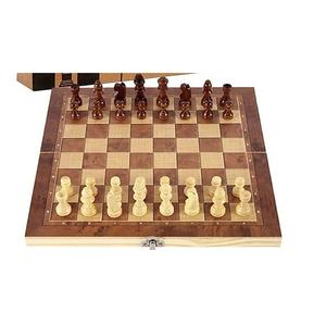 Juego de Ajedrez de Madera Portátil con Logotipo Personalizado al por Mayor - Juego de Ajedrez de Madera Plegable de 15 Pulgadas para Clubes Escolares, Juego de Mesa Inteligente - Product Image 1