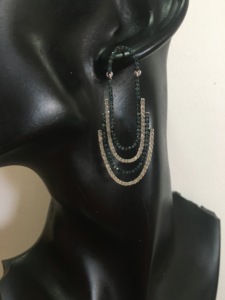 Pendientes de plata de ley 925 con diamantes redondos naturales blancos y azules, pendientes de araña para mujer, 4,31 ct, joyería moderna para fiesta - Product Image 4