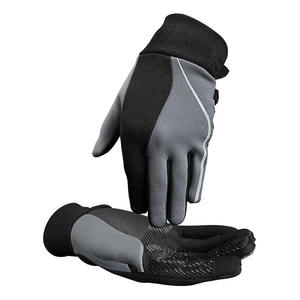 Winter Warm Full Finger Cycling & Running Sports <b>Gloves</b> <b>Touchscreen</b> Waterproof Stretchable Spandex Fabric Sports Running <b>Gloves</b> - Product Image 1