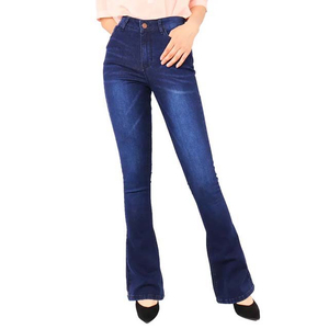 Customized High Quality <b>Material</b> Fashionable <b>Denim</b> Jeans for Women New Arrival Casual Jeans Women's Pants in Blue Color All Size - Product Image 1