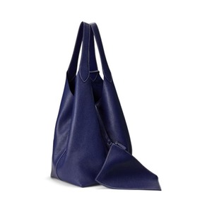 Sac fourre-tout en cuir pleine fleur, minimaliste pour tous les jours, sac à bandoulière bleu marine. - Product Image 4