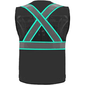 Chaleco de Seguridad de Alta Visibilidad con Logotipo Personalizado, Ropa de Trabajo Nocturna para Exteriores, Chaleco de Seguridad Reflectante con Reflector y Logotipo - Product Image 2
