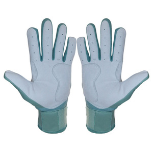 Guantes de Béisbol de Cuero Verde Menta, Transpirables, con Palma Perforada para Control del Agarre, Soporte de Muñeca Ajustable, Personalizados para Entrenamiento, Talla XL - Product Image 4
