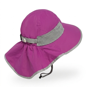 <b>Purple</b> Bucket <b>Hat</b> With Mesh Panel Adjustable Strap Unisex Outdoor Spring Summer Casual Adult <b>Hat</b> - Product Image 2