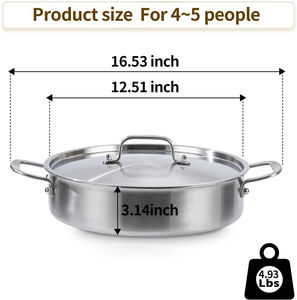 Olla de aluminio al por mayor con LOGO personalizado, apta para lavavajillas, compatible con fuego y inducción, con tapa personalizada. - Product Image 4