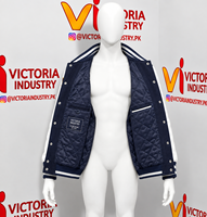Veste universitaire personnalisée en laine épaisse avec écussons en chenille, logo brodé, veste bomber pour équipes universitaires