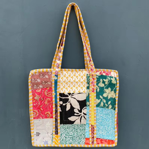 กระเป๋าผ้าฝ้ายลายปักสไตล์โบโฮ ลายป่า รูปทรงถัง สายสะพายไหล่ ความจุ 1-1.9 ลิตร - Product Image 1