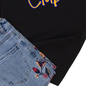 เสื้อยืด SGRHO Quad Club สีดำ เสื้อยืดสตรีแขนสั้นลำลองลายตัวอักษรกรีก เสื้อ Sigma Gamma Rho สำหรับนักศึกษา  แบบสั่งทำพิเศษ - Product Image 6