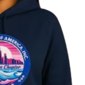 Women's Navy Blue Embroidered Hoodie Casual <b>Long</b> <b>Sleeve</b> Pullover Everyday Streetwear Comfortable Lifestyle Clothing <b>Top</b> - Product Image 2