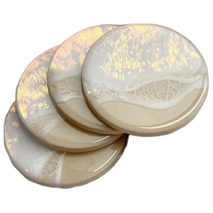Sous-verres en résine de luxe faits à la main EPOXY tampons carrés de couleur personnalisables pour ensemble de table de tapis de cuisine meilleur prix - Product Image 1
