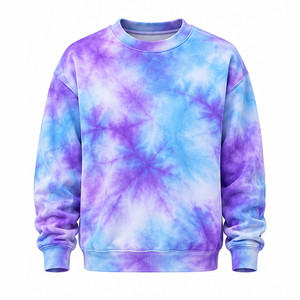 Sudadera Shibori Tie Dye de tacto suave, cuello redondo, personalizada, fabricante mayorista, ropa de moda cómoda, estilo urbano, informal - Product Image 1