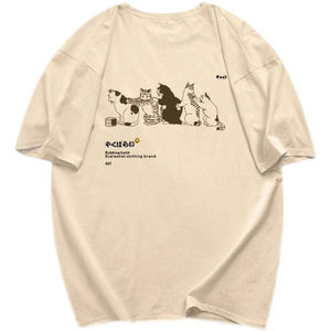 Camiseta de manga corta con estampado estilo Harajuku para mujer, versión coreana, holgada, combina con todo, para uso diario, camiseta sencilla - Product Image 2