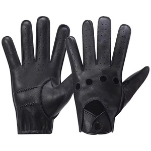 Guantes de Conducción de Cuero para Hombre, Forro de Cachemira, Diseño Transpirable con Pantalla Táctil para las Cuatro Estaciones, Cómodos para Uso Automotriz y al Aire Libre - Product Image 6