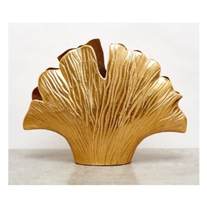 Aluminum Handmade Gold Nautical Seashell Starfish Base Vase Table Centerpiece Living Room Dining Display Home Wedding Festive - Product Image 3