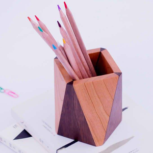 Porte-stylos et porte-crayons en bois de qualité export par blossom craft india - Product Image 2