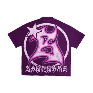 Camiseta Oversize de Manga Corta con Hombros Caídos y Efecto Desgastado, 320g, de Algodón 100%, Unisex, Estilo Urbano Holgado Hip Hop - Product Image 3