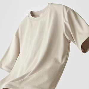 เสื้อผ้าสตรีทแวร์ลำลองแบบเรียบง่าย ผ้าฝ้ายถัก 100% น้ำหนัก 230 กรัม ทรงบ็อกซี่ โอเวอร์ไซส์ เป็นมิตรกับสิ่งแวดล้อม ระบายอากาศได้ดี คอเสื้อด้านหน้า แขนสั้น - Product Image 4