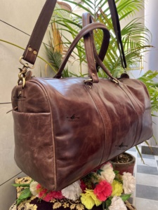 Nuevo Bolso de Viaje de Cuero Crunch, Multiusos, Hecho a Mano, Unisex, Tamaño Grande, con Pelo de Animales - Product Image 2