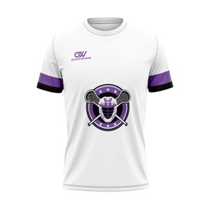 OEM Custom Sublimated Breathable Team Warm Up <b>Top</b> Quick Dry 100%Polyester Fiber Crew Neck Lacrosse Shooting Shirt Factory Price - Product Image 1