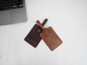 Genuine Leather Luggage <b>Tags</b> With Privacy Flap Luxury <b>Suitcase</b> Labels Custom Travel Bag <b>Tags</b> Manufacturer LMP-0165 - Product Image 6