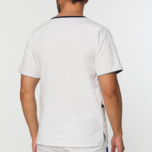 High Quality Custom Logo Men's <b>Scrub</b> Suits Sets Solid Color Canvas Quick Dry Breathable <b>Plus</b> <b>Size</b> for Hospital Use - Product Image 2