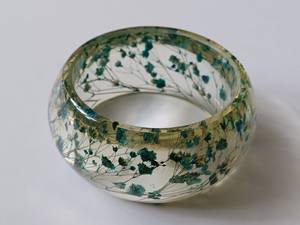 กำไลข้อมือเรซิ่นทำมือ งานฝีมือประณีต กำไลโซ่สวยงาม กำไลดอกไม้เรซิ่นอะคริลิก สำหรับเธอ - Product Image 1
