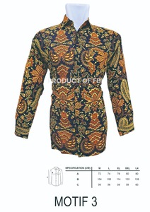 Premium 100% Cotton Batik Long Sleeve <b>Men's</b> Classic <b>Shirt</b> Anti-Wrinkle Eco-Friendly ROMER Brand Casual Style From Indonesia - Product Image 2