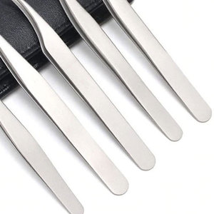 Stainless Steel Eyelash Tweezers Set Precision Tip <b>Smooth</b> Surface for Eyelash Extension <b>Tools</b> - Product Image 5