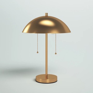 Lámpara de Mesa de Latón Pulido de Diseño con Pantalla de Tambor, Elegante Luminaria para el Hogar y Hoteles - Product Image 2