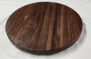 Wood Double Tier Rotating Tray Smooth-Spin Lazy Susan for Tabletop <b>Spice</b> Serving - Product Image 2