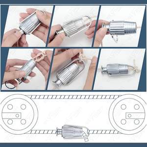 Tensor de cuerda de aluminio de alta resistencia 61 x 26 mm para ajustar tendederos, uso en exteriores e interiores - Product Image 6