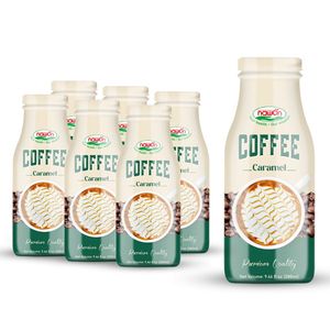 Bebidas de Café Caramelo NAWON, Botella de Vidrio de 280 ml, Café Arábica, Bebidas Refrescantes, Bebida Fría, Vietnam, Muestra Gratuita, OEM - Product Image 1