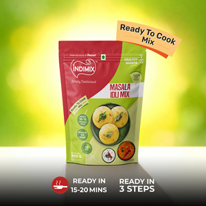 พรีเมี่ยมมาซาลาอิดลีมิกซ์ 200 กรัม ถุงข้าวสำเร็จรูปพร้อมปรุงรสอิดลีพรีมิกซ์ - Product Image 3