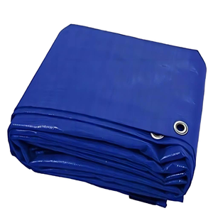 Bâche bleue multi-usages robuste en tissu PE imperméable pour entrepôt extérieur et stockage au sol - Product Image 5