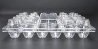 Barquette d'emballage pour œufs en PET transparente, 4/6/10/12/30 œufs, conteneur en plastique transparent jetable pour œufs