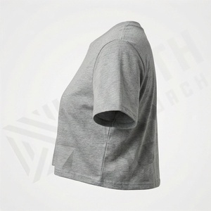 เสื้อครอปท็อปผ้าฝ้ายสีตามสั่งสำหรับผู้หญิง เป็นมิตรกับสิ่งแวดล้อม ออร์แกนิค ยั่งยืน เหมาะสำหรับสตรีทแวร์ ฟิตเนส ออกกำลังกาย เสื้อยืดแอคทีฟแวร์ - Product Image 3