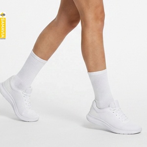 SAMAVIA Premium Athletic Crew <b>Socks</b> Knitted Solid Color 100% Polyester Sports <b>Running</b> Training Gym Yoga Comfortable Durable OEM - Product Image 6