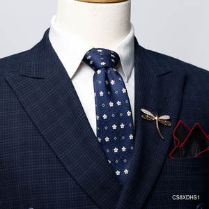 Corbata de seda de morera 100% pura para hombre - Jacquard de lujo tejido a mano con diseño exclusivo |   Tinh Vu Vietnam - Product Image 5