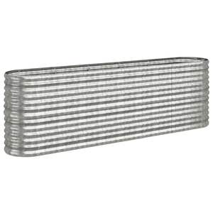 Macetas y jardineras elevadas de acero plateado con recubrimiento en polvo, grandes y duraderas - Product Image 2