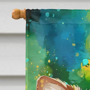 ธงบ้านสุนัขปอมเมอเรเนียนขนาดใหญ่หลากสีเสาสำหรับตกแต่งสวนป้ายศิลปะทำจากโพลีเอสเตอร์สำหรับสนามหญ้า - Product Image 3