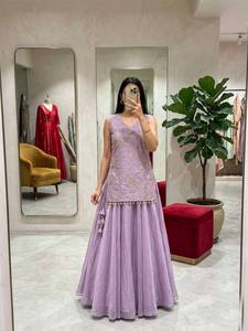 Ensemble Kurta Lehenga et Dupatta en Soie Élégante, Infroissable et à Séchage Rapide pour Mariage, Fête et Tenue de Cérémonie – Vente en Gros Mondiale - Product Image 5